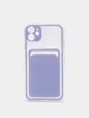 Лавандовый чехол для iPhone 11, 12, 13, Pro, Max, 7, 8, Plus, с карманом для карт