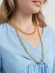 Манго бусы из чешского стекла