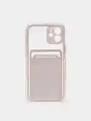 Белый чехол для iPhone 11, 12, 13, Pro, Max, 7, 8, Plus, с карманом для карт