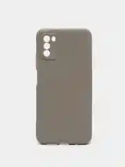 Серый чехол накладка для Xiaomi Poco M3 силиконовый матовый однотонный
