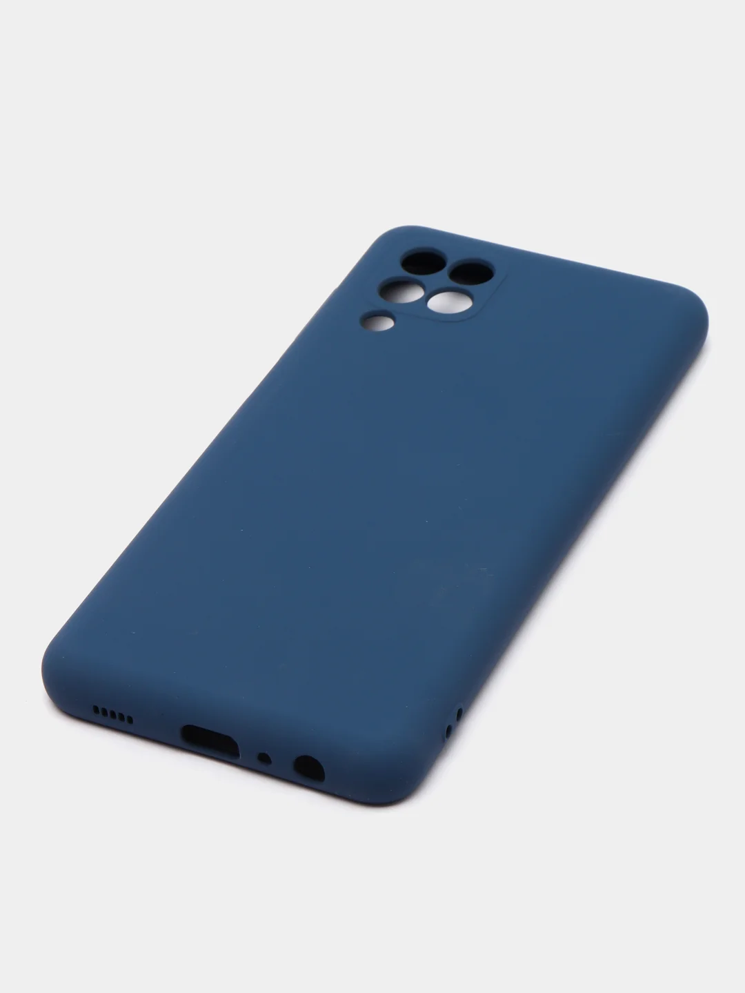 Темно-синий чехол для Samsung A22 M32 Xiaomi Redmi 9T с подложкой из микрофибры и защитой для камеры