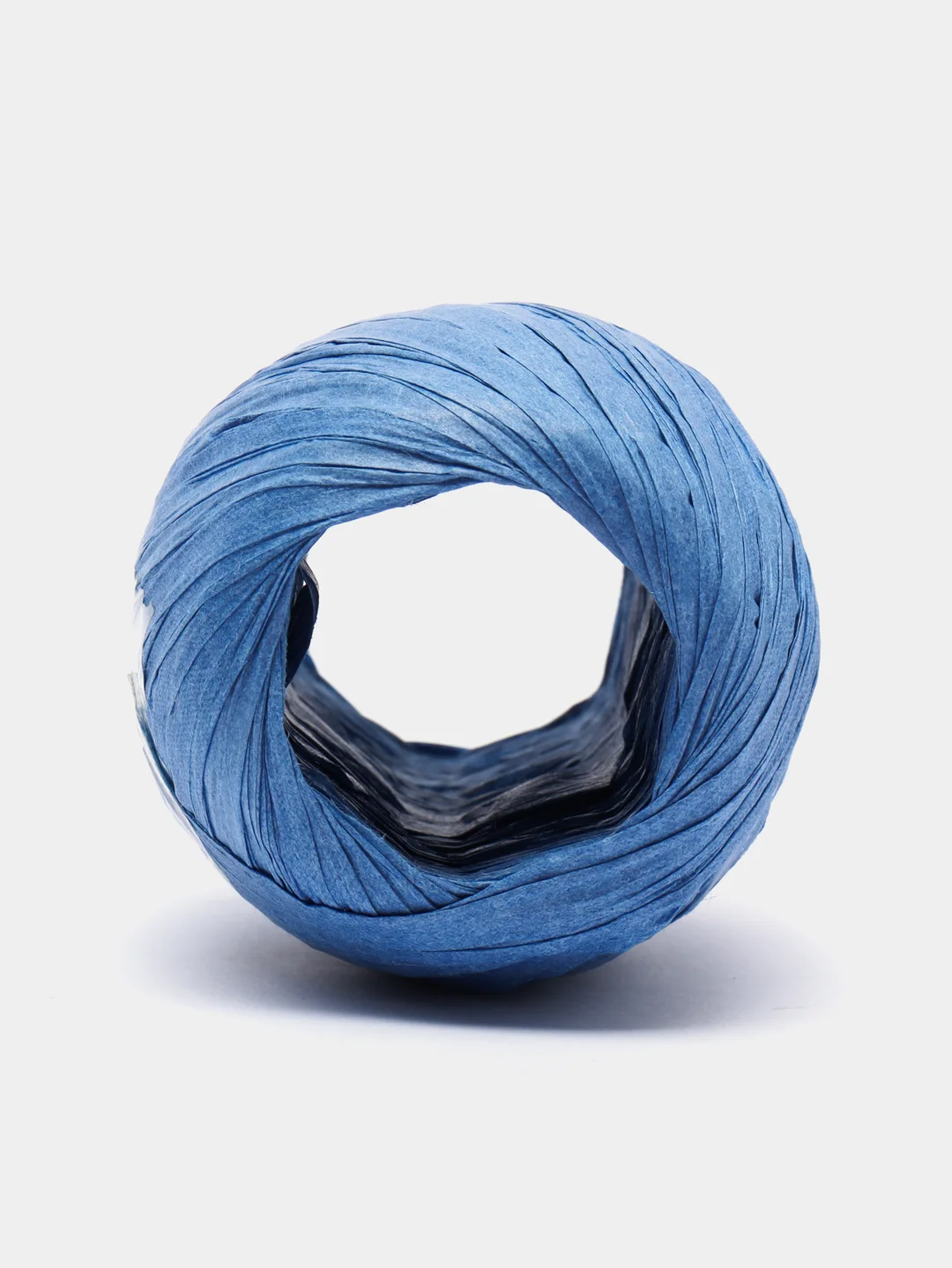 Синий рафия бумажная, 30 м