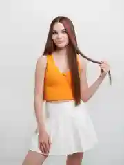 Тёмно-розовый пряди на заколке "Двухцветные"