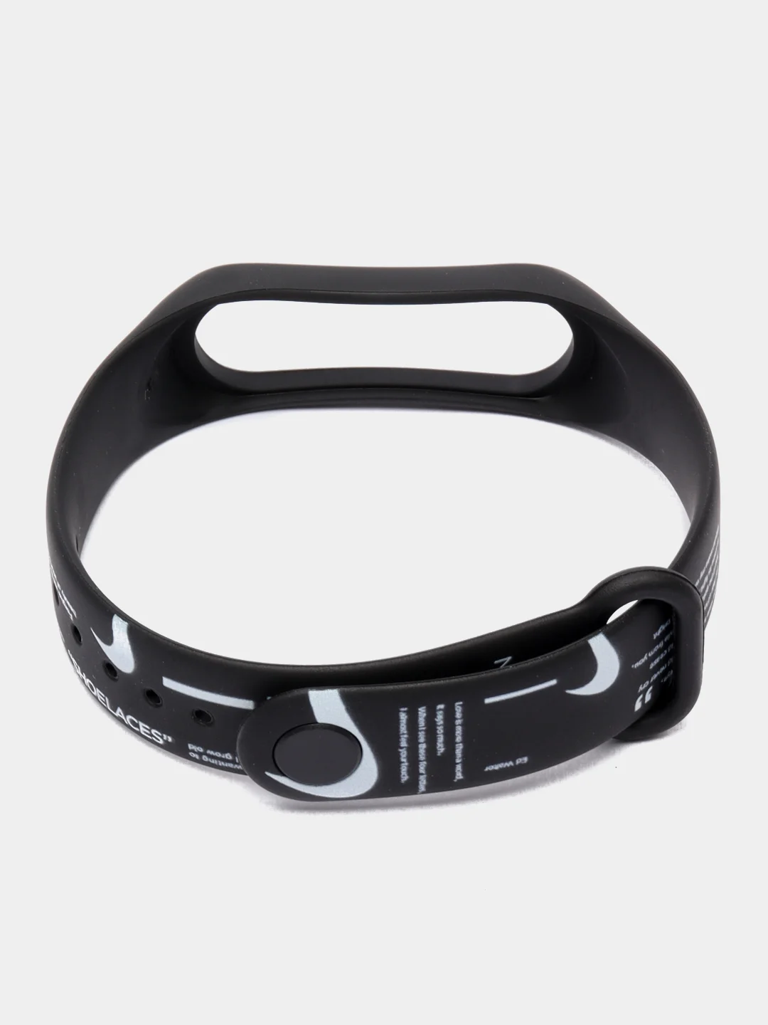 Небесно-голубой ремешок для фитнес браслета Mi Band 3/Mi Band 4, с рисунками