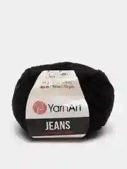 Черный пряжа YarnArt Jeans, 50 г, 160 м