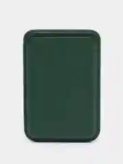 Зеленый кошелёк для карт на магните MagSafe Leather Wallet