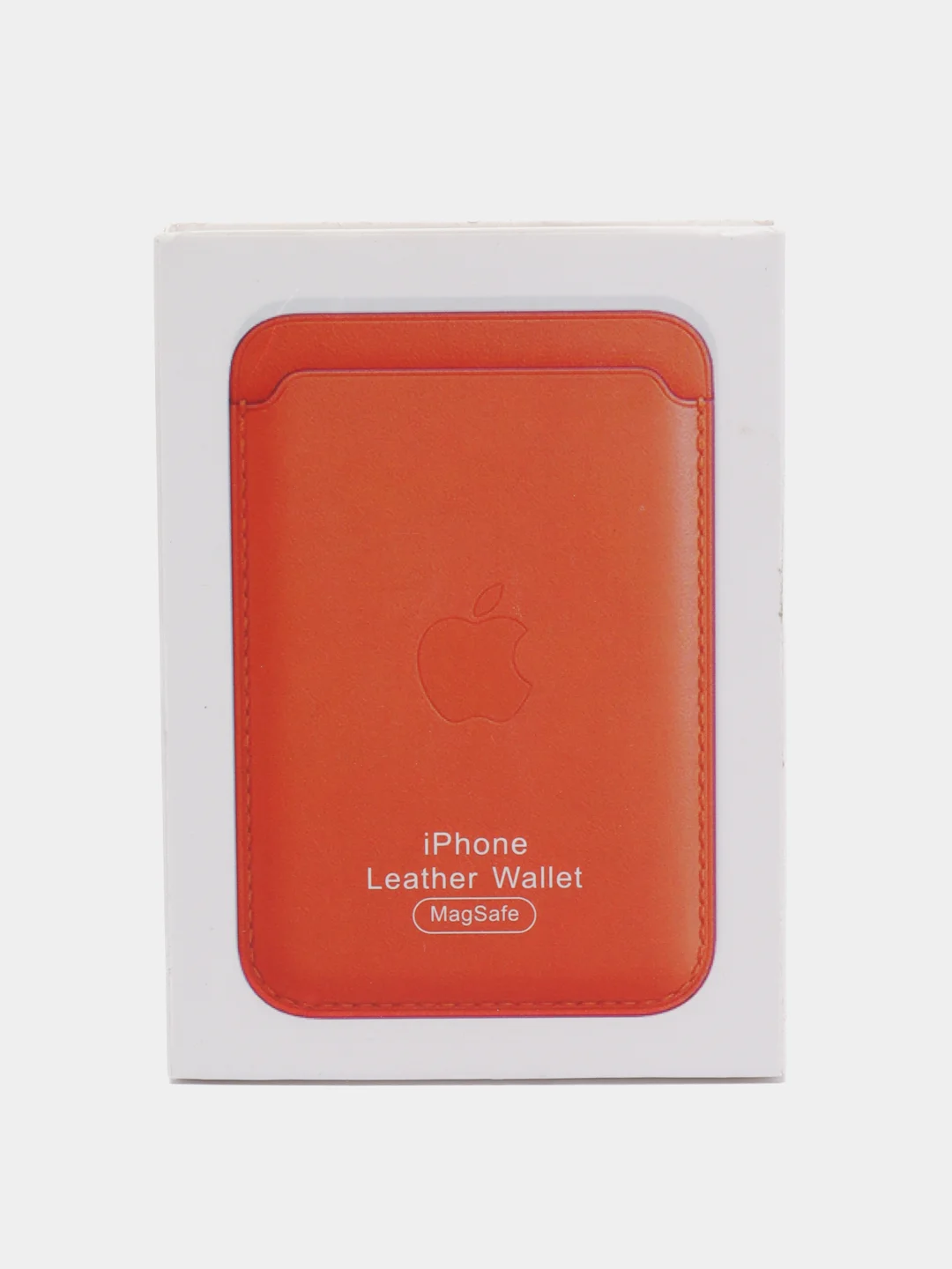Красный кошелёк для карт на магните MagSafe Leather Wallet