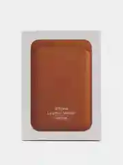 Коричневый кошелёк для карт на магните MagSafe Leather Wallet