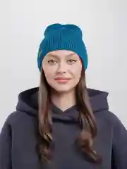 Бирюзовый шапка женская тыковка "Аран"