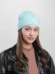Голубой вязаная шапка Брусника