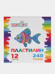 Пластилин ClipStudio 12 цветов в картонном выдвижном пенале