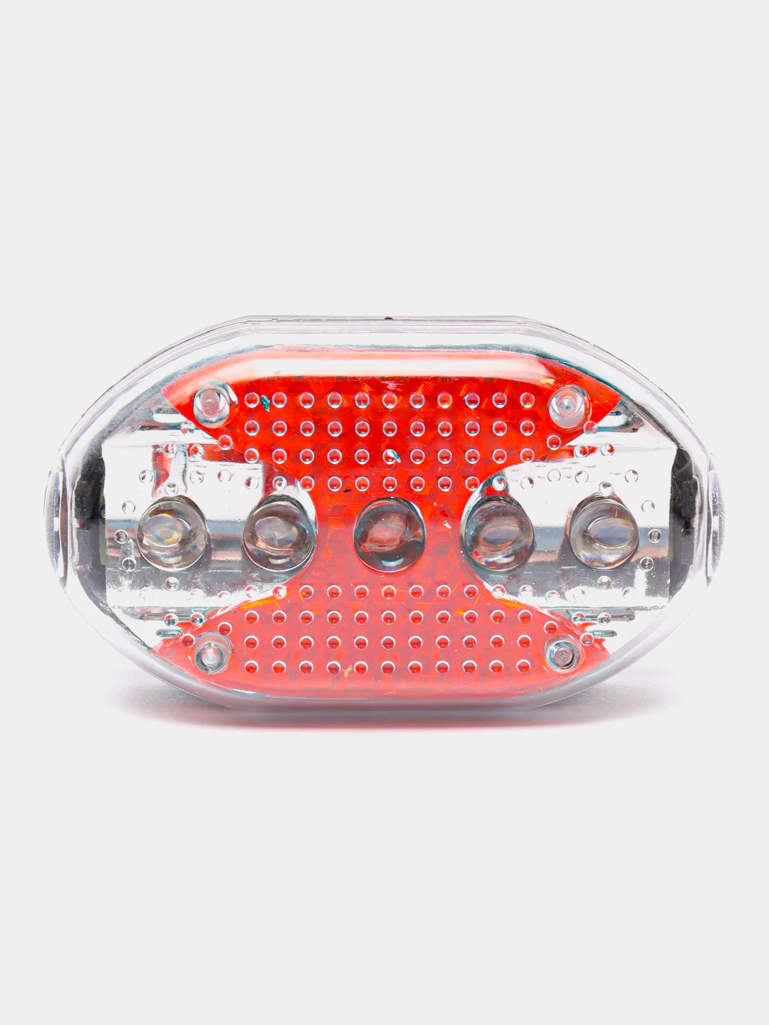 Фонарь велосипедный задний, 7.5 х 4 см, 5 LED, 7 режимов, 2 х ААА