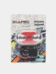 Фонарь велосипедный задний, 7.5 х 4 см, 5 LED, 7 режимов, 2 х ААА