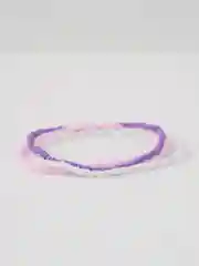 Розовый браслет из бисера
