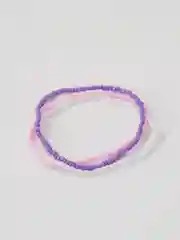 Розовый браслет из бисера