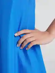 Голубой сарафан женский, повседневный, макси