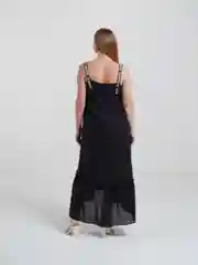 Черный сарафан женский, повседневный, макси