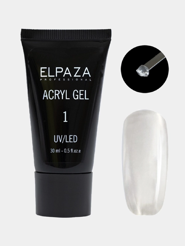 Elpaza Acryl Gel для наращивания и моделирования ногтей, 30 мл