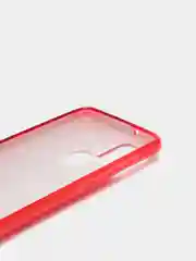 Красный чехол силиконовый с блестками для Samsung Galaxy A21S Противоударный чехол
