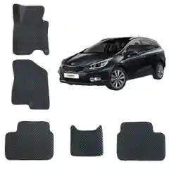 Черный автомобильные EVA-коврики 3D для KIA CEED 2 поколение / КИА СИД 2