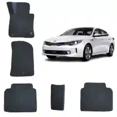 Черный 3-d Автомобильные EVA коврики для KIA OPTIMA 4 JF / КИА Оптима 4 поколение