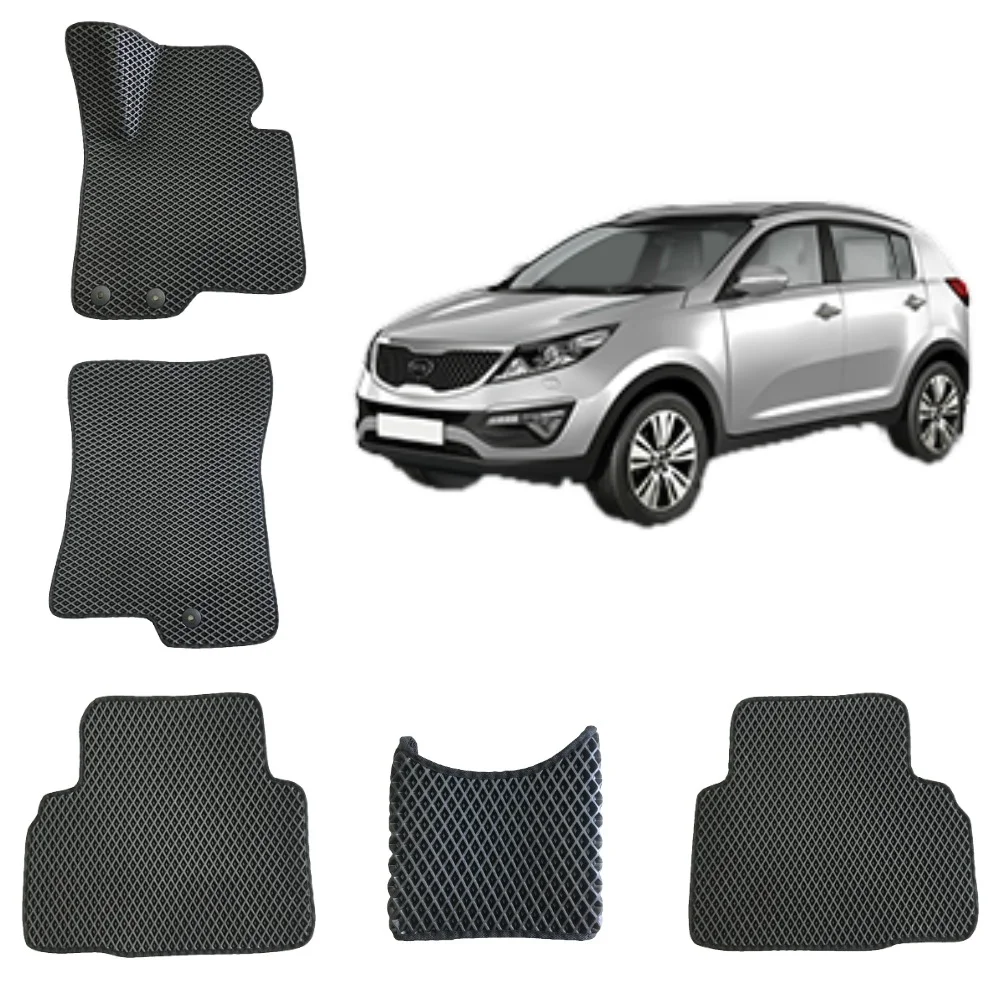 Черный коврики автомобильные EVA для KIA SPORTAGE 3 / КИА СПОРТЕЙДЖ 3 поколение