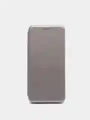Серебряный чехол книжка Xiaomi Redmi Note 9T с функцией подставки