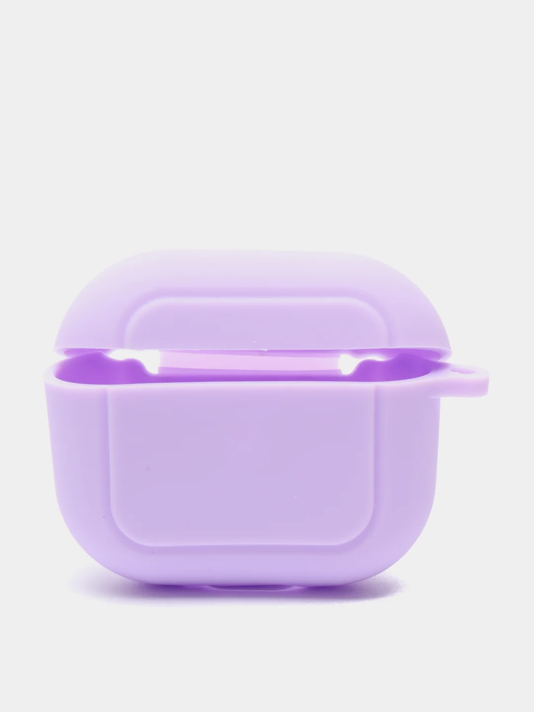 Лавандовый чехол для наушников Apple Airpods 3 с карабином силиконовый