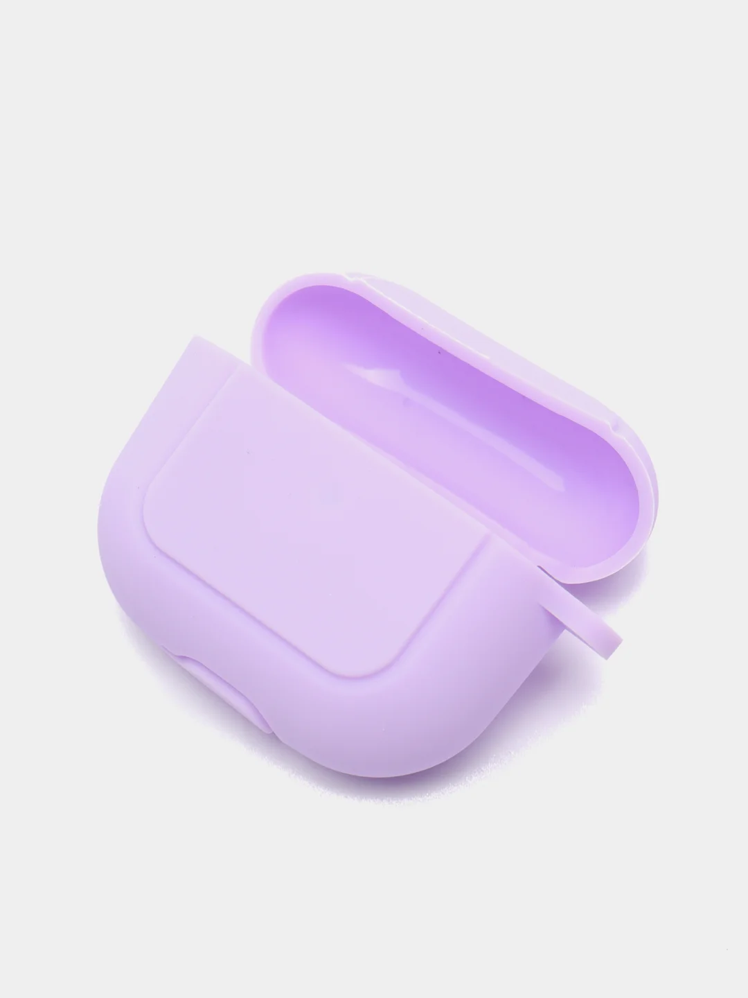 Лавандовый чехол для наушников Apple Airpods 3 с карабином силиконовый