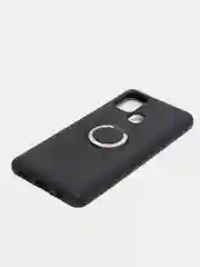 Черный чехол для Samsung Galaxy A21, A21S, A31, A41, A71, A91/ S10 Lite с кольцом-держателем