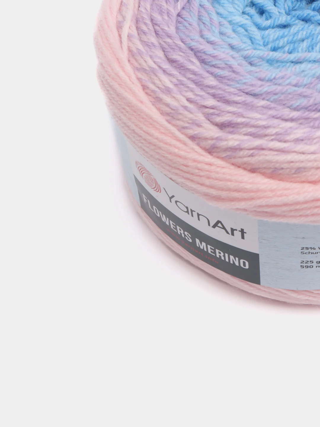 Розовый пряжа Yarnart Flowers Merino, 590 м, 225 г