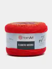 Красный пряжа Yarnart Flowers Merino, 590 м, 225 г