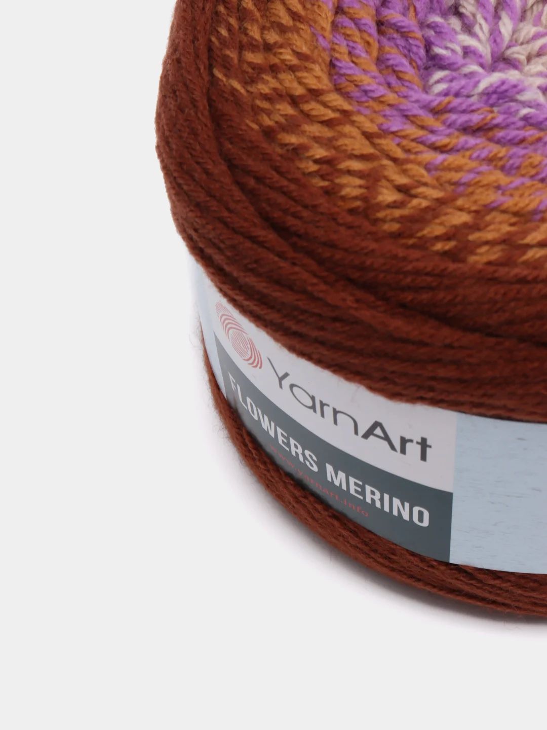 Коричневый пряжа Yarnart Flowers Merino, 590 м, 225 г