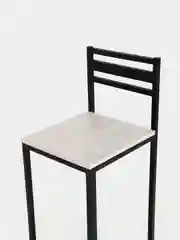 Серый барный стул HighBACK, со спинкой, в стиле лофт