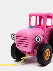 Розовый музыкальная игрушка-каталка "Синий трактор"