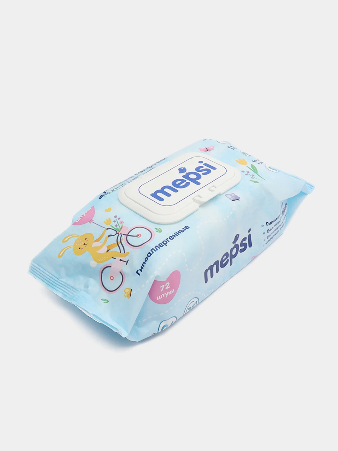 Салфетки влажные гипоаллергенные детские MEPSI 72шт