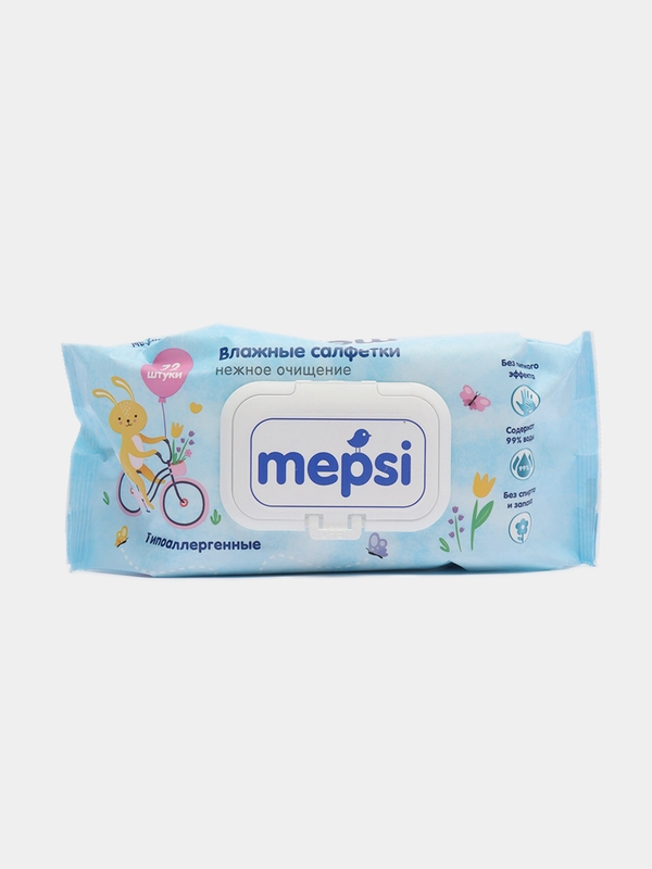 Салфетки влажные гипоаллергенные детские MEPSI 72шт