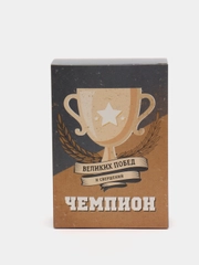 Коробка подарочная с надписью "Чемпион", 16 х 23 х 7,5 см