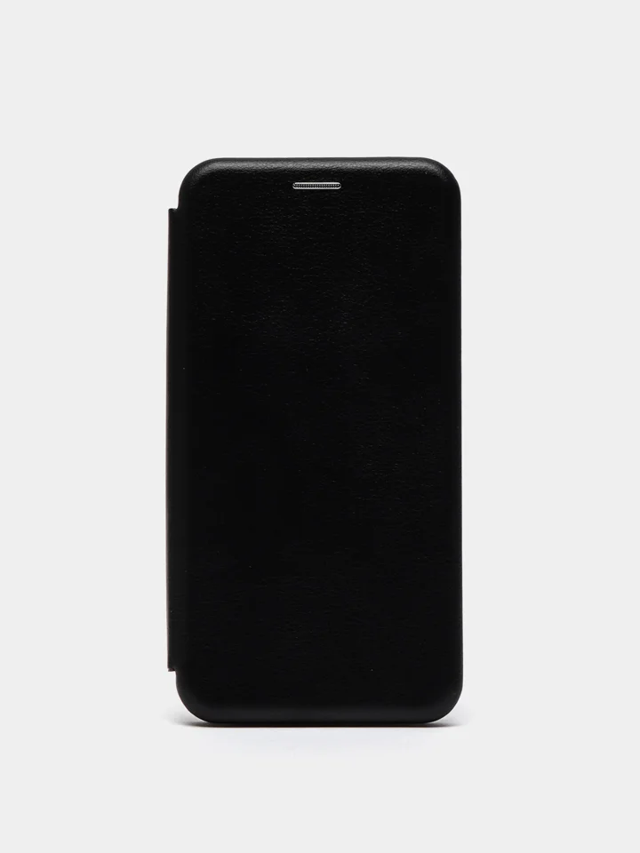 Черный чехол книжка на Huawei Y7 2019, Хуавей У7 2019