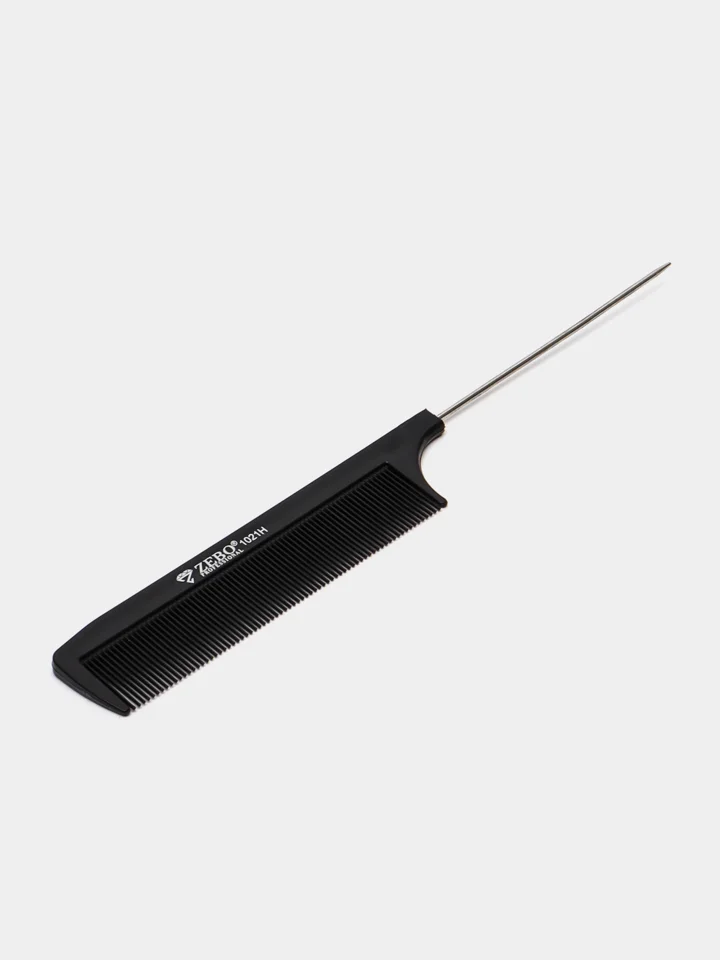 Черный zebo Professional / Расческа для волос, для вуального мелирования, шпикуль, гребень