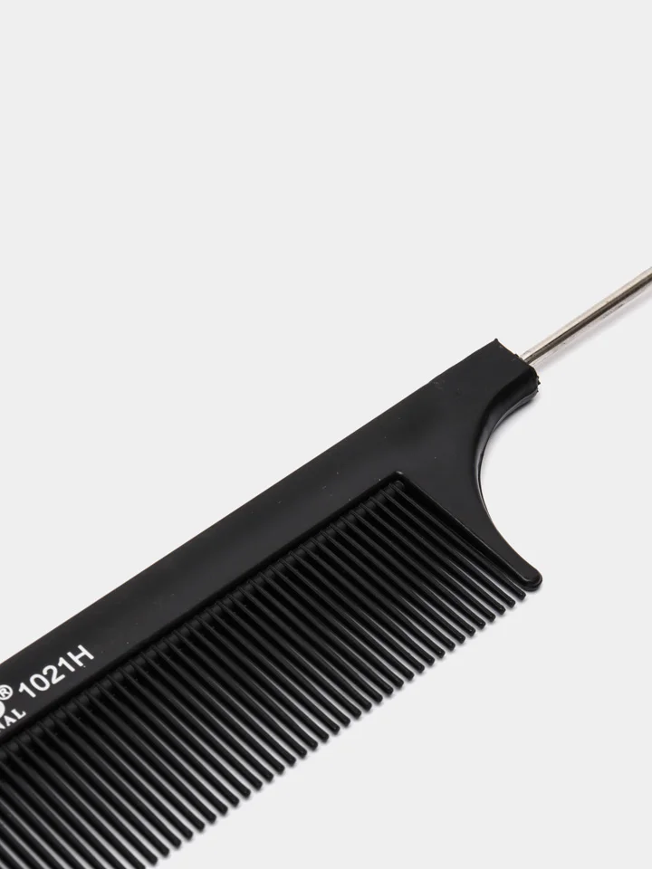 Черный zebo Professional / Расческа для волос, для вуального мелирования, шпикуль, гребень