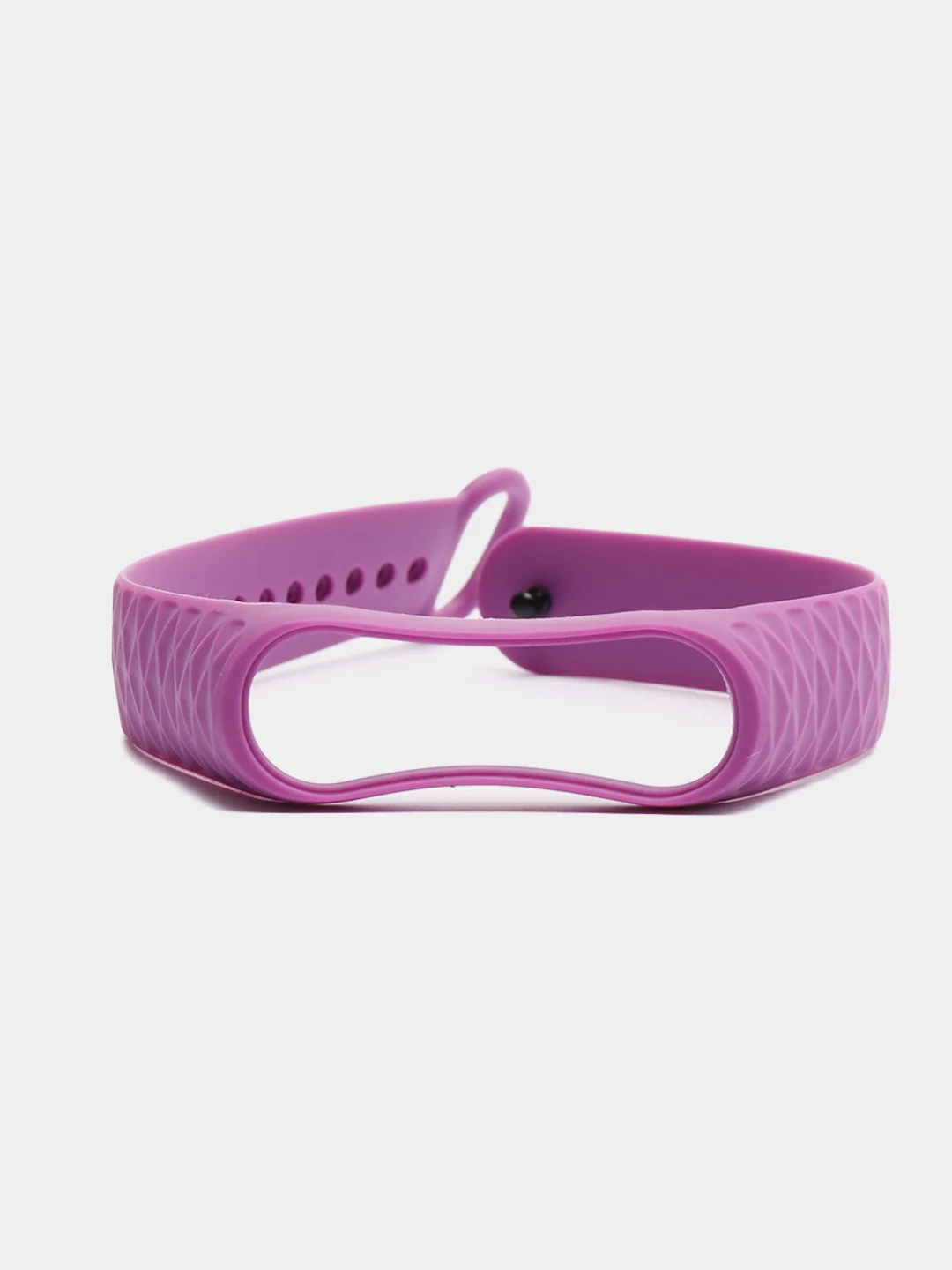 Фиолетовый ремешок силиконовый для Xiaomi Mi Band 3, Mi Band 4 (Ми Банд 3, 4), рифленый