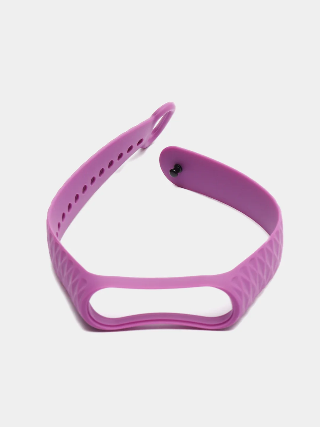 Фиолетовый ремешок силиконовый для Xiaomi Mi Band 3, Mi Band 4 (Ми Банд 3, 4), рифленый