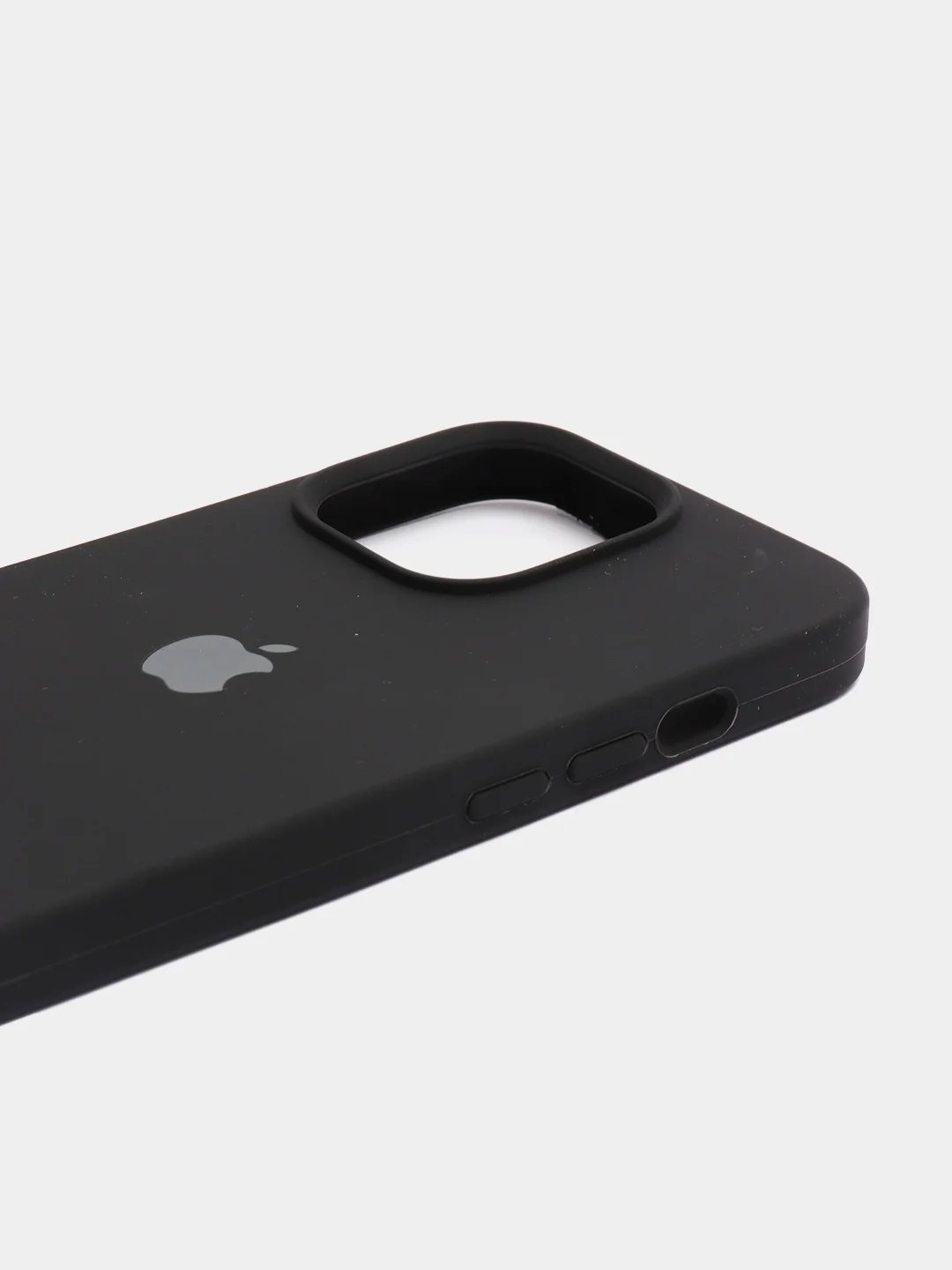 Черный чехол силиконовый для iPhone 13, 13 Pro, 13 Pro Max, с закрытым низом