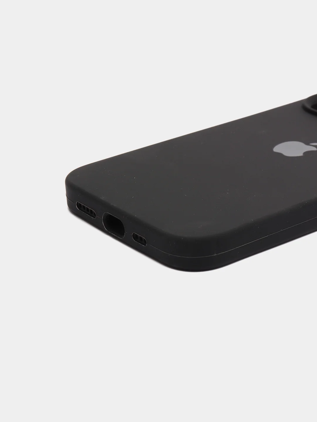 Черный чехол силиконовый для iPhone 13, 13 Pro, 13 Pro Max, с закрытым низом