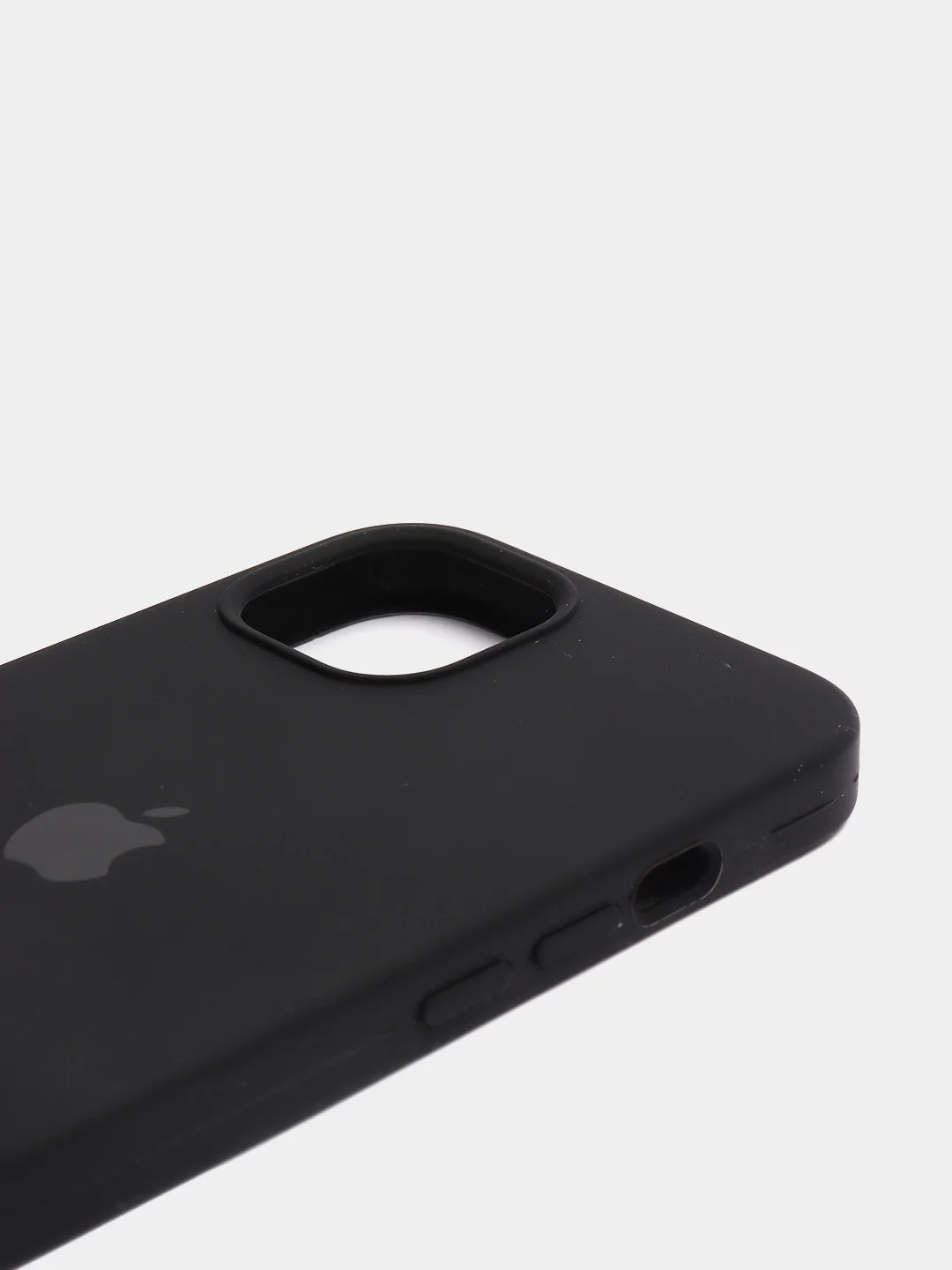 Черный чехол силиконовый для iPhone 13, 13 Pro, 13 Pro Max, с закрытым низом