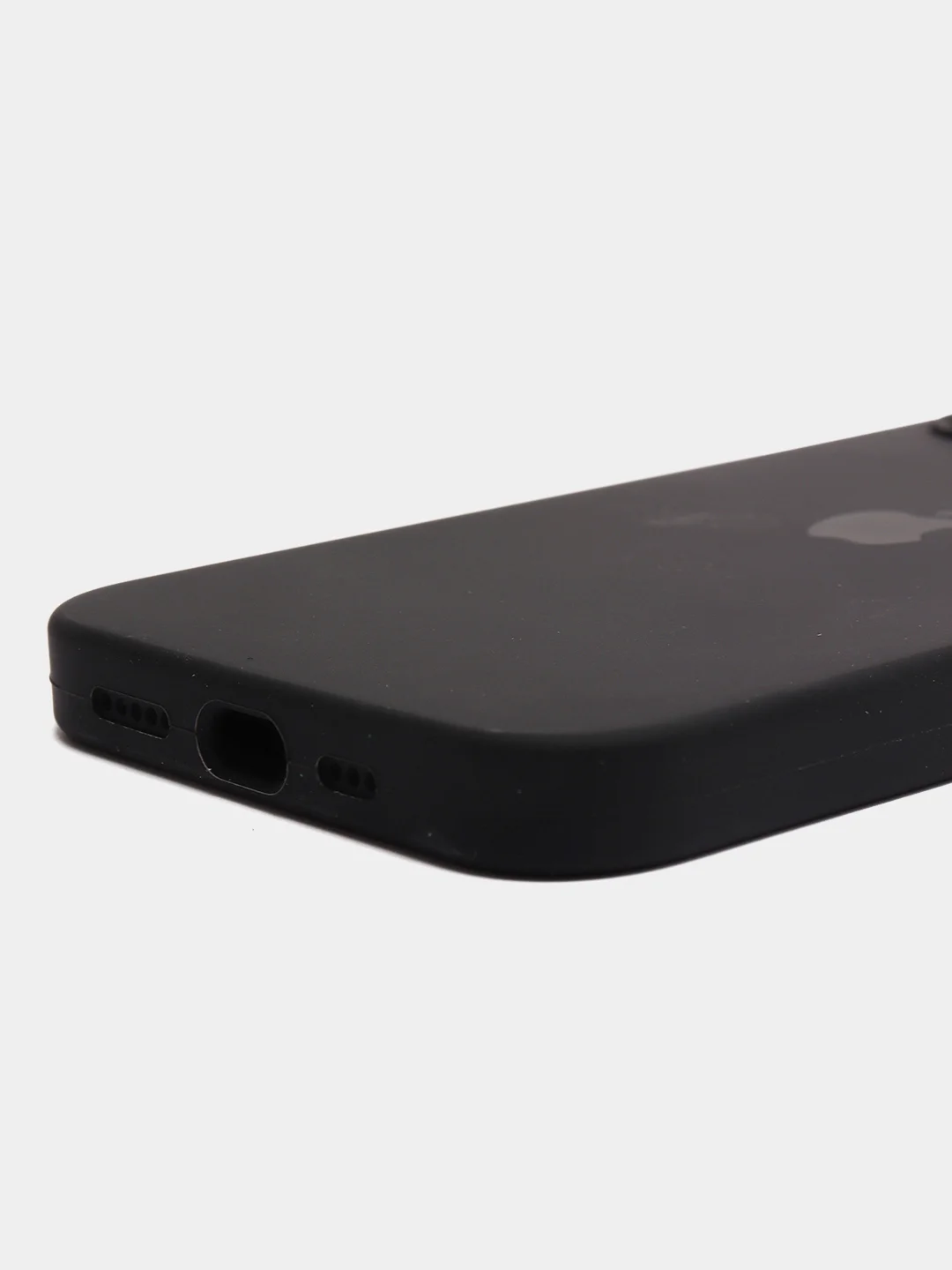 Черный чехол силиконовый для iPhone 13, 13 Pro, 13 Pro Max, с закрытым низом