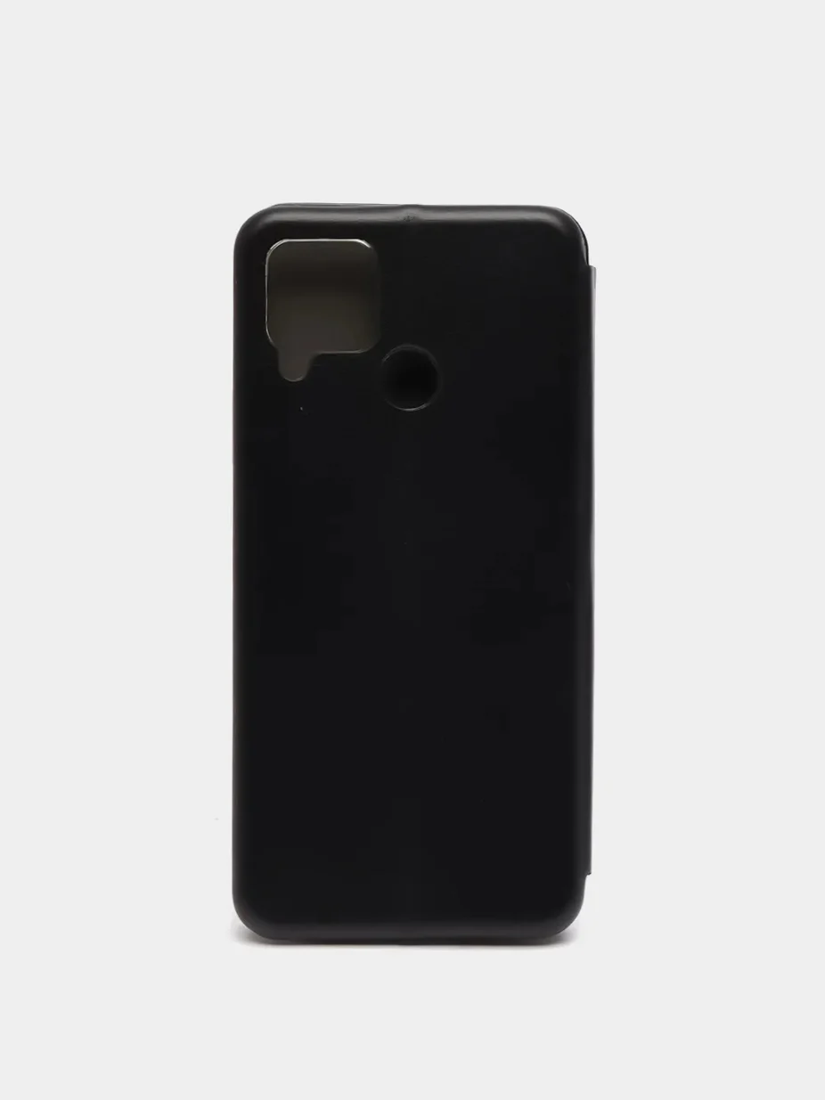 Черный чехол-книжка для Realme C12 / C15 / C25 / C25S