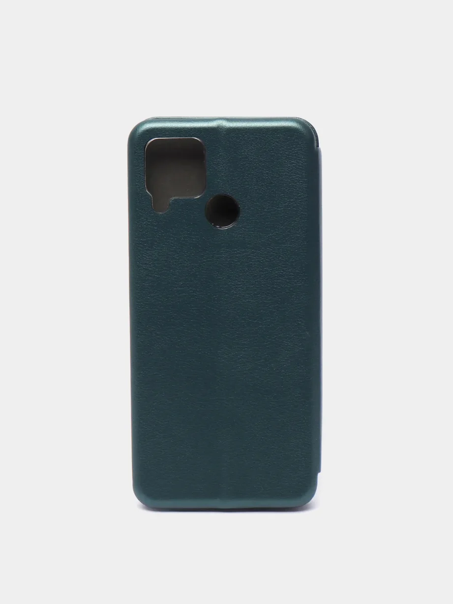 Зеленый чехол-книжка для Realme C12 / C15 / C25 / C25S