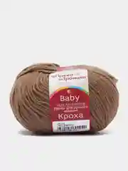 Бежевый пряжа Кроха Троицкая фабрика, 20% шерсть, 80% акрил, 50 г, 135 м